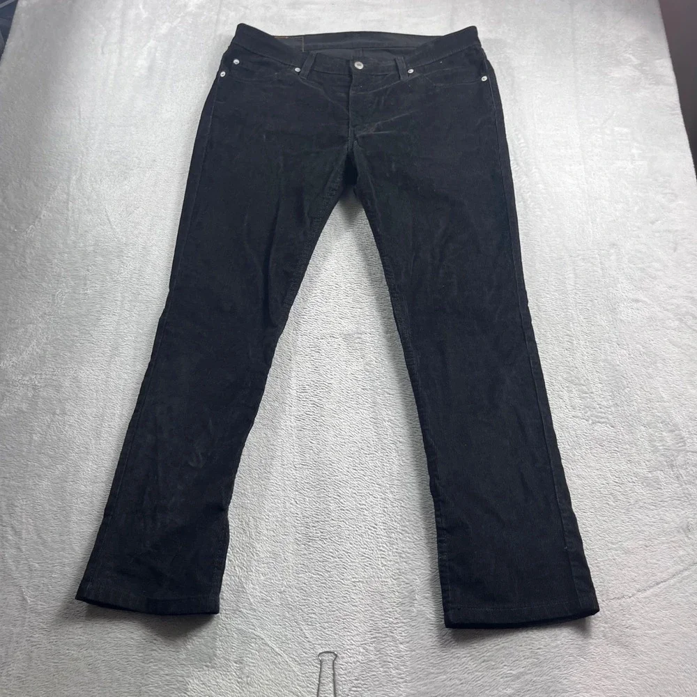 Levis 511 Slim Fit Corduroy Pants Mens 33x30 Black Cord Trousers 5 Pocket